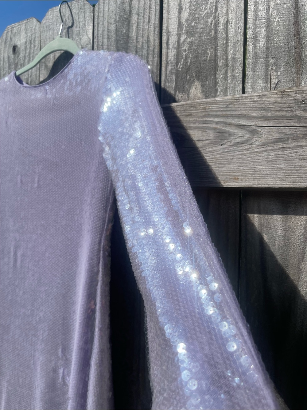 GB girls Lavender Sequin Long Sleeve Formal Dress - Picture 4 of 11